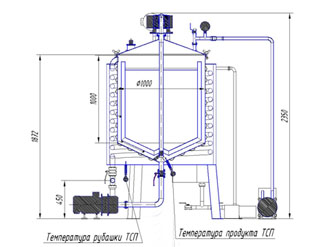 Схема устройства ферментера (ферментатора)